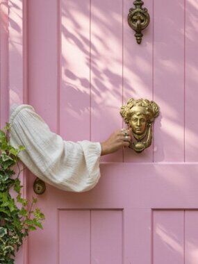 Brass Grecian Door Knocker Goddess Edwardian Art Nouveau Vintage Hardware Unique